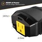 Scosche 100W Inverter Mobile Car Power Plug
