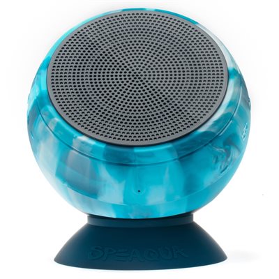 Speaqua - Barnacle X Portable Waterproof Bluetooth Speaker with Built in Storage (2,000 songs) - Tidal Blue