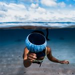 Speaqua - Barnacle X Portable Waterproof Bluetooth Speaker with Built in Storage (2,000 songs) - Tidal Blue